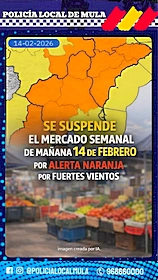 Se suspende mercado semanal en Mula.